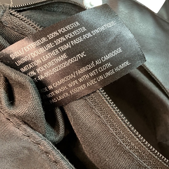 BOTKIER NEW YORK Trigger Mini Black Backpack Nylon & Vegan Leather - Picture 9 of 12